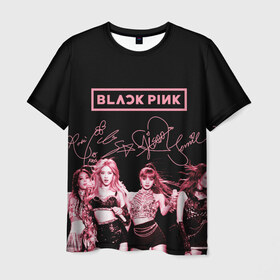 Мужская футболка 3D с принтом BLACKPINK в Тюмени, 100% полиэфир | прямой крой, круглый вырез горловины, длина до линии бедер | Тематика изображения на принте: black pink | blackpink | k pop | блэкпинк | дженни | джису | к поп | лиса | розэ