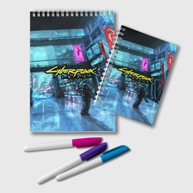 Блокнот с принтом БагоПанк 2077 в Тюмени, 100% бумага | 48 листов, плотность листов — 60 г/м2, плотность картонной обложки — 250 г/м2. Листы скреплены удобной пружинной спиралью. Цвет линий — светло-серый
 | Тематика изображения на принте: 2077 | city | cyber | cyberpunk | futuristical | logo | night | punk | будущее | город | игра | кибер | лого | найт | сити | футуристичный