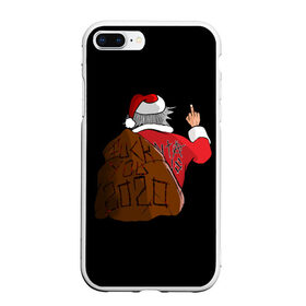 Чехол для iPhone 7Plus/8 Plus матовый с принтом Santa claus в Тюмени, Силикон | Область печати: задняя сторона чехла, без боковых панелей | Тематика изображения на принте: 2020 | 2021 | claus | happy new year | new ear | santa | santa claus | snow | winter | year | год | новый | новый год