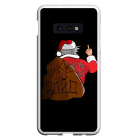 Чехол для Samsung S10E с принтом Santa claus в Тюмени, Силикон | Область печати: задняя сторона чехла, без боковых панелей | Тематика изображения на принте: 2020 | 2021 | claus | happy new year | new ear | santa | santa claus | snow | winter | year | год | новый | новый год