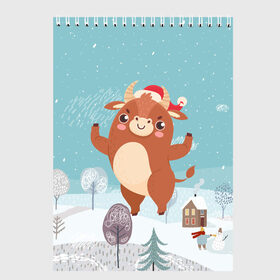 Скетчбук с принтом Танцующий бык в Тюмени, 100% бумага
 | 48 листов, плотность листов — 100 г/м2, плотность картонной обложки — 250 г/м2. Листы скреплены сверху удобной пружинной спиралью | 2021 | 7 января | bull | newyear | santa | бык | быки | бычок | год быка | дед мороз | корова | новогодние каникулы | новогодние праздники | новый 2021 | новый год | новый год 2021 | рождество | сани | санта | санта клаус