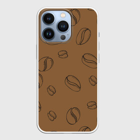 Чехол для iPhone 13 Pro с принтом Узор Кофейные зерна в Тюмени,  |  | зерна | коричневый | кофе | кофейный | кофеман | паттерн | узор
