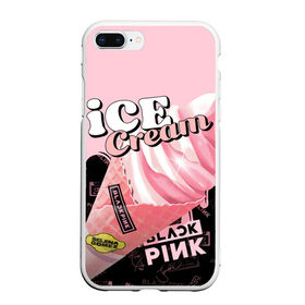 Чехол для iPhone 7Plus/8 Plus матовый с принтом BLACKPINK ICE CREAM в Тюмени, Силикон | Область печати: задняя сторона чехла, без боковых панелей | Тематика изображения на принте: black pink | blackpink | ice cream | k pop | блэкпинк | дженни | джису | к поп | лиса | розэ