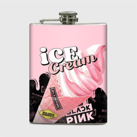 Фляга с принтом BLACKPINK ICE CREAM в Тюмени, металлический корпус | емкость 0,22 л, размер 125 х 94 мм. Виниловая наклейка запечатывается полностью | Тематика изображения на принте: black pink | blackpink | ice cream | k pop | блэкпинк | дженни | джису | к поп | лиса | розэ