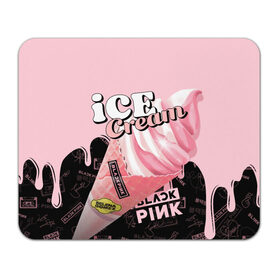 Коврик для мышки прямоугольный с принтом BLACKPINK ICE CREAM в Тюмени, натуральный каучук | размер 230 х 185 мм; запечатка лицевой стороны | Тематика изображения на принте: black pink | blackpink | ice cream | k pop | блэкпинк | дженни | джису | к поп | лиса | розэ