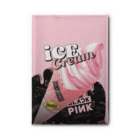 Обложка для автодокументов с принтом BLACKPINK ICE CREAM в Тюмени, натуральная кожа |  размер 19,9*13 см; внутри 4 больших “конверта” для документов и один маленький отдел — туда идеально встанут права | Тематика изображения на принте: black pink | blackpink | ice cream | k pop | блэкпинк | дженни | джису | к поп | лиса | розэ
