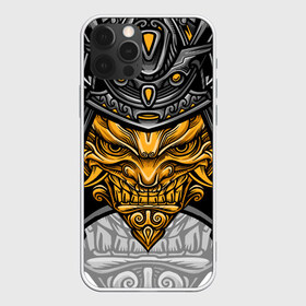 Чехол для iPhone 12 Pro Max с принтом Cyber Samurai в Тюмени, Силикон |  | evil | head | mask | rage | robot | samurai | skull | warrior | арт | воин | гнев | голова | злой | киберпанк | маска | робот | самурай | сёгун | череп | японский