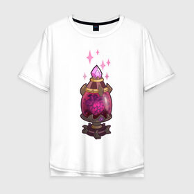 Мужская футболка хлопок Oversize с принтом TRDGARPG, Worthy Heart hunter, концепт арт, грааль, сердце, сосуд в Тюмени, 100% хлопок | свободный крой, круглый ворот, “спинка” длиннее передней части | 