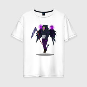 Женская футболка хлопок Oversize с принтом Владыка Птиц в Тюмени, 100% хлопок | свободный крой, круглый ворот, спущенный рукав, длина до линии бедер
 | darkness | evil | villain | злодей | крылья | персонаж