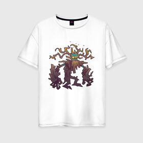 Женская футболка хлопок Oversize с принтом TRDGARPG, Worthy Heart hunter, концепт арт, Дерево, персонаж в Тюмени, 100% хлопок | свободный крой, круглый ворот, спущенный рукав, длина до линии бедер
 | 