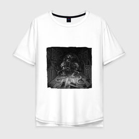 Мужская футболка хлопок Oversize с принтом TRDGARPG, ratking, мышиный король, нуар в Тюмени, 100% хлопок | свободный крой, круглый ворот, “спинка” длиннее передней части | 