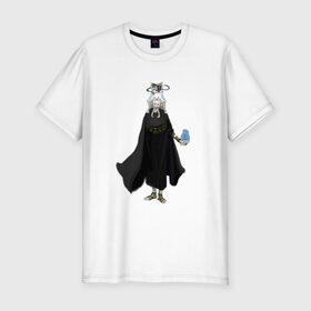Мужская футболка хлопок Slim с принтом Демон в Тюмени, 92% хлопок, 8% лайкра | приталенный силуэт, круглый вырез ворота, длина до линии бедра, короткий рукав | fantasy | monster | демон | магия | монстр | скелет | фэнтези