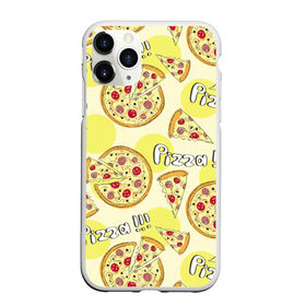 Чехол для iPhone 11 Pro Max матовый с принтом Узор - Пицца на желтом в Тюмени, Силикон |  | Тематика изображения на принте: еда | желтый | кусок | надписи | паттерн | пицца | узор | фастфуд