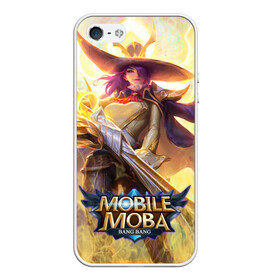 Чехол для iPhone 5/5S матовый с принтом Mobile legends в Тюмени, Силикон | Область печати: задняя сторона чехла, без боковых панелей | 5v5 | bang bang | dota | game | heroes | kill | legends | moba | mobile | mobile legends | mobile moba | pvp | герои | дота | игра | легенда | моба | мобла