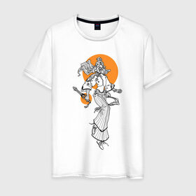 Мужская футболка хлопок с принтом Dancer Танцовщица 05 в Тюмени, 100% хлопок | прямой крой, круглый вырез горловины, длина до линии бедер, слегка спущенное плечо. | Тематика изображения на принте: 