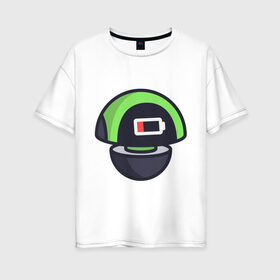 Женская футболка хлопок Oversize с принтом Ешрум - AZ в Тюмени, 100% хлопок | свободный крой, круглый ворот, спущенный рукав, длина до линии бедер
 | avatar | electronic mushroom | eshroomy | personal