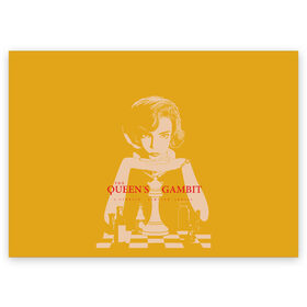 Поздравительная открытка с принтом Ход королевы в Тюмени, 100% бумага | плотность бумаги 280 г/м2, матовая, на обратной стороне линовка и место для марки
 | Тематика изображения на принте: the queens gambit | графика | девушка | королева | шахматы