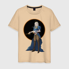 Мужская футболка хлопок с принтом Темная колдунья в Тюмени, 100% хлопок | прямой крой, круглый вырез горловины, длина до линии бедер, слегка спущенное плечо. | ведьма | девушка | колдунья | маг | магия | фэнтези