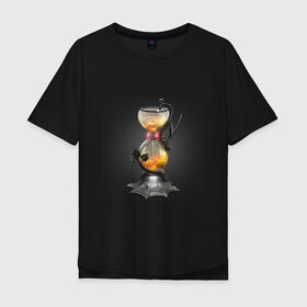 Мужская футболка хлопок Oversize с принтом Grail Грааль в Тюмени, 100% хлопок | свободный крой, круглый ворот, “спинка” длиннее передней части | 