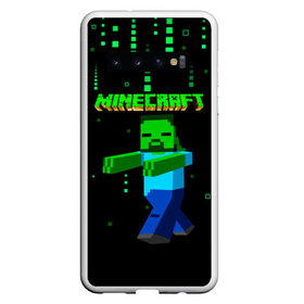 Чехол для Samsung Galaxy S10 с принтом Minecraft в Тюмени, Силикон | Область печати: задняя сторона чехла, без боковых панелей | Тематика изображения на принте: minecraft | алекс | белый | блоки | ведьма | взрывчатка | визера | волк | гаст | добывать | дракон | зеленый куб | зомби | игра | крафт | крипер | кубики | лошадка | майн | майнкрафт | манкрафт | овечка | оцелот