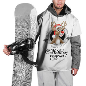 Накидка на куртку 3D с принтом С Новым Годом! в Тюмени, 100% полиэстер |  | christmas | merry christmas | santa claus | дед мороз | ёлка | новогодние олени | новый год | оленёнок бэмби | оленёнок рудольф | орнамент | с новым годом | санта клаус | свитер с оленями | снегурочка | снежинки | узоры