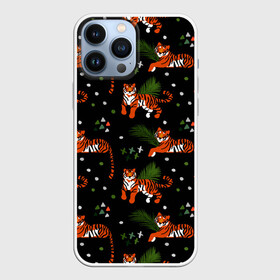 Чехол для iPhone 13 Pro Max с принтом Tigers | Тигровый Паттерн в Тюмени,  |  | black | cat | chill | relax | tiger | белый | животные | кот | кошки | лев | леопарды | отдых | полосы | тигры | узор