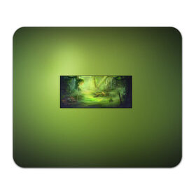 Коврик для мышки прямоугольный с принтом Solar swamp Солнечное Болото в Тюмени, натуральный каучук | размер 230 х 185 мм; запечатка лицевой стороны | Тематика изображения на принте: болотный | зеленый | зеленый фон | солнечный