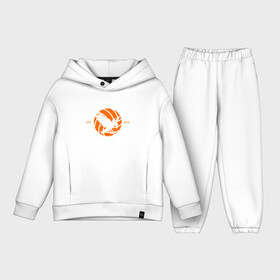 Детский костюм хлопок Oversize с принтом KARASUNO HIGHSCHOOL VOLLEYBALL CLUB logotype в Тюмени,  |  | Тематика изображения на принте: anime | haikyu | haikyuu | karasuno | аниме | волейбол | ворон | карасуно | манга | мяч | сёё хината