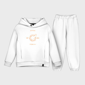 Детский костюм хлопок Oversize с принтом KARASUNO VOLLEYBALL CLUB logotype в Тюмени,  |  | anime | haikyu | haikyuu | karasuno | аниме | волейбол | ворон | карасуно | манга | мяч | сёё хината