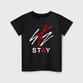 Детская футболка хлопок с принтом STRAY KIDS в Тюмени, 100% хлопок | круглый вырез горловины, полуприлегающий силуэт, длина до линии бедер | Тематика изображения на принте: bang chan | changbin | felix | han | hyunjin | i.n. | k pop | lee know | seungmin | skz | stray kids | идолы | к поп