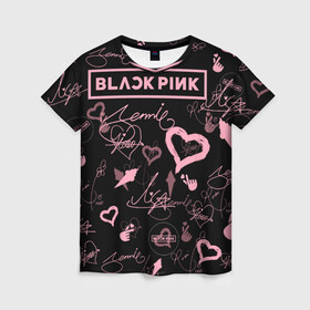 Женская футболка 3D с принтом BLACKPINK в Тюмени, 100% полиэфир ( синтетическое хлопкоподобное полотно) | прямой крой, круглый вырез горловины, длина до линии бедер | blackpink | blink | bts | exo | icecream | jennie | jisoo | korea | kpop | lisa | love | rose | блекпинк | девушки | корея | кпоп | музыка