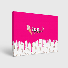 Холст прямоугольный с принтом Ice Cream BlackPink в Тюмени, 100% ПВХ |  | blackpink | blink | bts | exo | icecream | jennie | jisoo | korea | kpop | lisa | love | rose | блекпинк | девушки | корея | кпоп | музыка