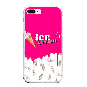 Чехол для iPhone 7Plus/8 Plus матовый с принтом Ice Cream BlackPink в Тюмени, Силикон | Область печати: задняя сторона чехла, без боковых панелей | blackpink | blink | bts | exo | icecream | jennie | jisoo | korea | kpop | lisa | love | rose | блекпинк | девушки | корея | кпоп | музыка