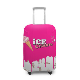 Чехол для чемодана 3D с принтом Ice Cream BlackPink в Тюмени, 86% полиэфир, 14% спандекс | двустороннее нанесение принта, прорези для ручек и колес | blackpink | blink | bts | exo | icecream | jennie | jisoo | korea | kpop | lisa | love | rose | блекпинк | девушки | корея | кпоп | музыка