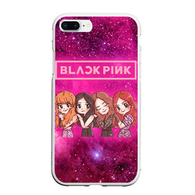 Чехол для iPhone 7Plus/8 Plus матовый с принтом Black Pink в Тюмени, Силикон | Область печати: задняя сторона чехла, без боковых панелей | Тематика изображения на принте: blackpink | blink | bts | exo | icecream | jennie | jisoo | korea | kpop | lisa | love | rose | блекпинк | девушки | корея | кпоп | музыка