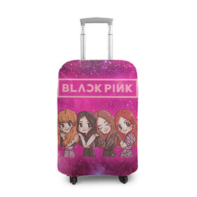 Чехол для чемодана 3D с принтом Black Pink в Тюмени, 86% полиэфир, 14% спандекс | двустороннее нанесение принта, прорези для ручек и колес | blackpink | blink | bts | exo | icecream | jennie | jisoo | korea | kpop | lisa | love | rose | блекпинк | девушки | корея | кпоп | музыка