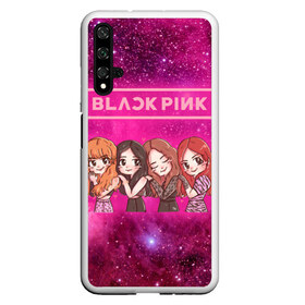 Чехол для Honor 20 с принтом Black Pink в Тюмени, Силикон | Область печати: задняя сторона чехла, без боковых панелей | blackpink | blink | bts | exo | icecream | jennie | jisoo | korea | kpop | lisa | love | rose | блекпинк | девушки | корея | кпоп | музыка