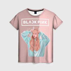 Женская футболка 3D с принтом BlackPink в Тюмени, 100% полиэфир ( синтетическое хлопкоподобное полотно) | прямой крой, круглый вырез горловины, длина до линии бедер | blackpink | blink | bts | exo | icecream | jennie | jisoo | korea | kpop | lisa | love | rose | блекпинк | девушки | корея | кпоп | музыка