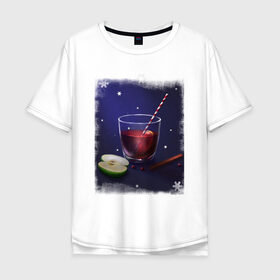 Мужская футболка хлопок Oversize с принтом Holiday Cocktail в Тюмени, 100% хлопок | свободный крой, круглый ворот, “спинка” длиннее передней части | коктейль | напиток | праздничный