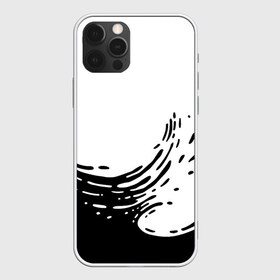 Чехол для iPhone 12 Pro Max с принтом Good Vibes в Тюмени, Силикон |  | Тематика изображения на принте: акварель | брызги | вода | волна | краска | море | природа | текстура | черно белый