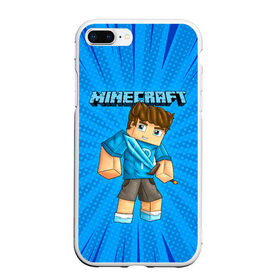 Чехол для iPhone 7Plus/8 Plus матовый с принтом Minecraft в Тюмени, Силикон | Область печати: задняя сторона чехла, без боковых панелей | Тематика изображения на принте: minecraft | алекс | белый | блоки | ведьма | взрывчатка | визера | волк | гаст | добывать | дракон | зеленый куб | зомби | игра | крафт | крипер | кубики | лошадка | майн | майнкрафт | манкрафт | овечка | оцелот