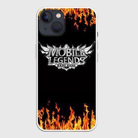 Чехол для iPhone 13 с принтом Mobile Legends в Тюмени,  |  | mobile legends | mobile legends print | mobile legends: bang bang | белый | для крутых | кофта mobile legends | кружка mobile legends | надпись mobile legends | огонь | принт mobile legends | футболка mobile legends | черный