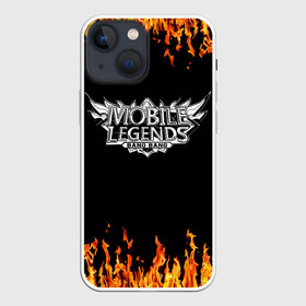 Чехол для iPhone 13 mini с принтом Mobile Legends в Тюмени,  |  | mobile legends | mobile legends print | mobile legends: bang bang | белый | для крутых | кофта mobile legends | кружка mobile legends | надпись mobile legends | огонь | принт mobile legends | футболка mobile legends | черный