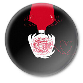 Значок с принтом любовь в Тюмени,  металл | круглая форма, металлическая застежка в виде булавки | влюбленных | день святого валентина | для двоих | для пар | милый | мишка | парные | подарок