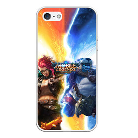 Чехол для iPhone 5/5S матовый с принтом Mobile Legends Bang Bang в Тюмени, Силикон | Область печати: задняя сторона чехла, без боковых панелей | bang | legends | mobile | игра