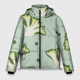 Мужская зимняя куртка 3D с принтом Брокколи - зеленый узор в Тюмени, верх — 100% полиэстер; подкладка — 100% полиэстер; утеплитель — 100% полиэстер | длина ниже бедра, свободный силуэт Оверсайз. Есть воротник-стойка, отстегивающийся капюшон и ветрозащитная планка. 

Боковые карманы с листочкой на кнопках и внутренний карман на молнии. | брокколи | здоровое питание | зеленый | зож | паттерн | растения | узор | фитнес