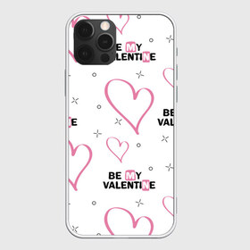 Чехол для iPhone 12 Pro Max с принтом Be My Valentine в Тюмени, Силикон |  | Тематика изображения на принте: be my valentine | будь моим валентином | влюбленным | день святого валентина | пара | сердечки | узор