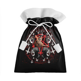 Подарочный 3D мешок с принтом Satanic Cat в Тюмени, 100% полиэстер | Размер: 29*39 см | satan | киска | кот | кот мем | кошечка | кошка | кошки и коты | лиса | лисы | мем | мемы | с кошкой | сатана