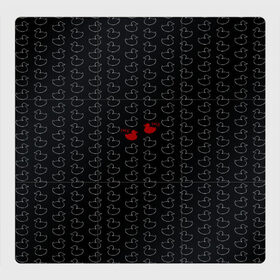 Магнитный плакат 3Х3 с принтом уточки в Тюмени, Полимерный материал с магнитным слоем | 9 деталей размером 9*9 см | Тематика изображения на принте: black | doodle | white | белое | забавно | минимализм | птицы | текст | утки | черное