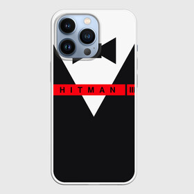 Чехол для iPhone 13 Pro с принтом Hitman III в Тюмени,  |  | hitman | hitman 3 | hitman iii | бабочка | костюм | красный | надпись | хитман | хитман 3